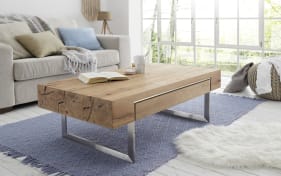 Couchtisch Birmingham, Asteiche geölt furniert, inkl. Schubkasten