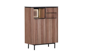 Highboard Pannelli, Akazie/schwarz