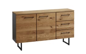 Sideboard Malika, Charakter-Eiche massiv /anthrazit