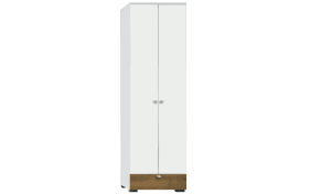 Garderobenschrank Una, weiß/Wildeiche-Nachbildung