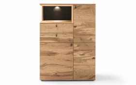 Highboard Andiamo, anthrazit/Eiche rustico