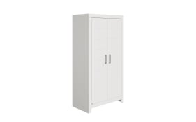 Drehtürenschrank Fiona, kreideweiß, 110 x 205,3 x 55,3 cm