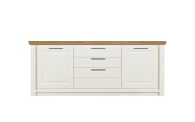 Sideboard Trato, weiß/Astfichte massiv