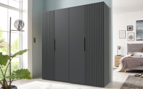 Drehtürenschrank Andorra, graphit, Breite 200 cm