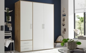 Drehtürenschrank Valencia, weiß, 155 x 195 cm online bei Hardeck kaufen