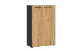 Aktenschrank Podium, Eiche Navarra Nachbildung/graphit matt, 120 cm