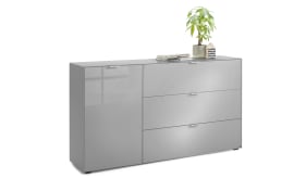 Softclose bei grau, Vitrine kaufen online Funktion Hardeck Chicago, inkl.