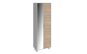 Dielenschrank Kai, massive Eiche Bianco/kreidefarbig