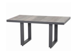 Dining Tisch Corido, Gestell in anthrazit, Tischplatte washed grey