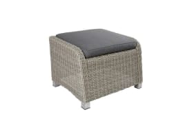 Garten-Hocker Bilbao in Geflecht Polyratten stone grey