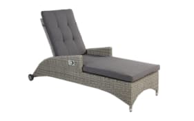 Garten-Sonnenliege Bilbao in Geflecht Polyrattan stone grey