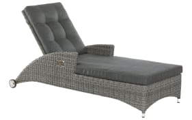 Garten-Liege Barcelona in Geflecht Polyrattan grey-mix