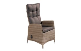 Garten-Positionsstuhl Monaco in Geflecht Polyrattan braun