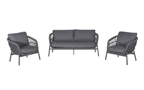 Gartenmöbelset Bari, anthrazit/dunkelgrau, 3-teilig