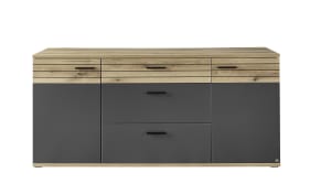 Sideboard QUINCY, anthrazit/Eiche-Nachbildung, inkl. Softclose Funktion