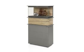 Vitrine Jana, graphit, inkl. Softclose Funktion