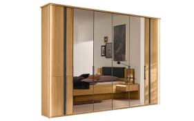 Kleiderschrank Sorrent in Eiche massiv/Schiefer-Nachbildung, 300 x 216 cm