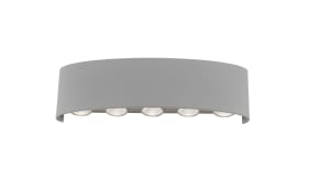 LED-Wandleuchte Carlo in silber, 10-flammig
