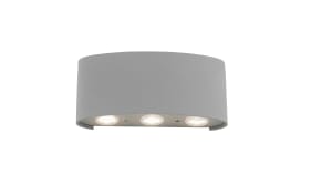 LED-Wandleuchte Carlo in silberfarbig, 6-flammig