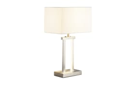 LED-Tischleuchte Domo in nickel/weiß, 55 cm