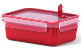 Frischhaltedose  mit Einsatz Clip & Micro in rot, 1,0 l