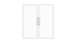 Front Doppeltür Homebase aus Klarglas in weiß Hochglanz