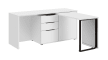 Minioffice Crono in weiß matt, 152,3 cm
