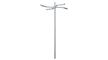 Drehkreuz für Jutzler-Schränke, chromfarbig, Durchmesser 70 cm