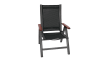 Garten-Positionsstuhl ASS Comfort S006-M06 in schwarz mit Aluminiumgestell
