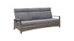 Garten-Sofa Keramo Teak in dunkelgrau, Absetzung Teakholz