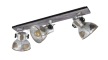 Deckenleuchte Barnstaple, braun/metallic, 3-flammig, 75 cm