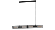 Pendelleuchte Redcliffe, schwarz, 4-flammig, 108 cm