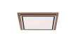 LED-Deckenleuchte Palma CCT mit Holzdekor, 53 x 53 cm