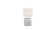 Tischleuchte Flens in silberfarbig/weiß, 35 cm