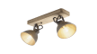 Deckenleuchte Timber in metall/holz, 2-flammig