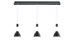 LED-Pendelleuchte Leni in schwarz, 3-flammig (breit)