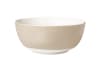 Müslischale Vario in weiß mit taupe Rand, 14 cm