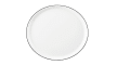 Pizzateller oval Black Line in weiß, 30 cm