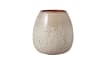 Vase Lave Home aus Steingut Drop beige groß, 17,5 cm