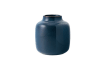 Vase Lave Home aus Steingut Nek bleu uni klein, 15,5 cm