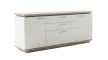 Sideboard Palermo, weiß/Viking Oak Nachbildung, inkl. Oberboden-Beleuchtung