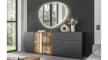 Sideboard Selino, Birke massiv/anthrazit