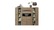 Highboard Memphis, Artisan Eiche Nachbildung/graphit, inkl. LED-Beleuchtung