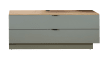 Lowboard Ina, schilfgrün/Artisan Eiche, 140 cm
