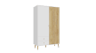 Kleiderschrank Harllson EasyKlix, weiß/Mauvelle Eiche-Nachbildung, 104,5 cm