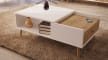 Couchtisch Harllson EasyKlix, weiß/Eiche-Nachbildung