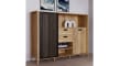 Sideboard Jytana, Mauvelle Eiche-Nachbildung/schwarz
