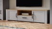 TV-Unterschrank Bohol, Riviera Eiche-Nachbildung/grau