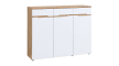 Kommode Clyde, Eiche-Nachbildung/weiß, 120 cm