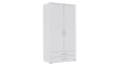 Drehtürenkleiderschrank Rasant, alpinweiß, 85 x 188 cm